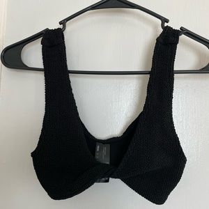 ASOS Crinkle twist detail bikini top